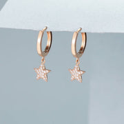 Mia Tui Jewellery Mini Star Hoop Earrings - Rose Gold