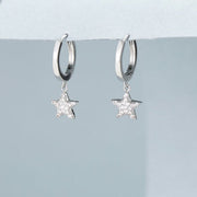 Mia Tui Jewellery Mini Star Hoop Earrings - Silver
