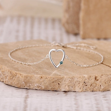 Mia Tui Jewellery Sterling Silver Single Heart Bracelet