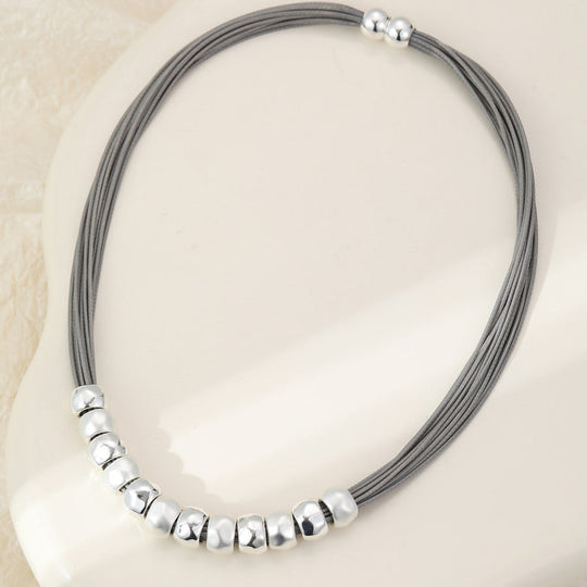 Chunky Multi-Strand Bead Necklace