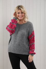 Pom Pom Sleeve Jumper