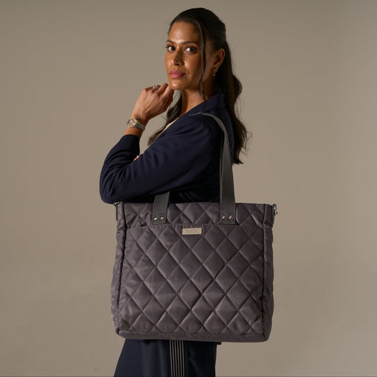 Dolly Quilted Laptop Tote Bag
