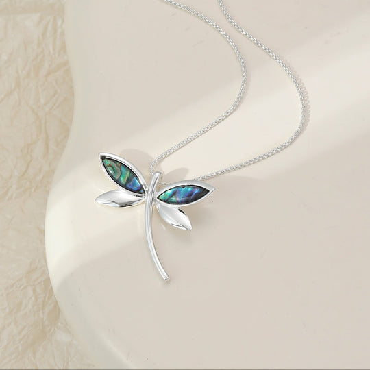 Abalone Dragonfly Necklace