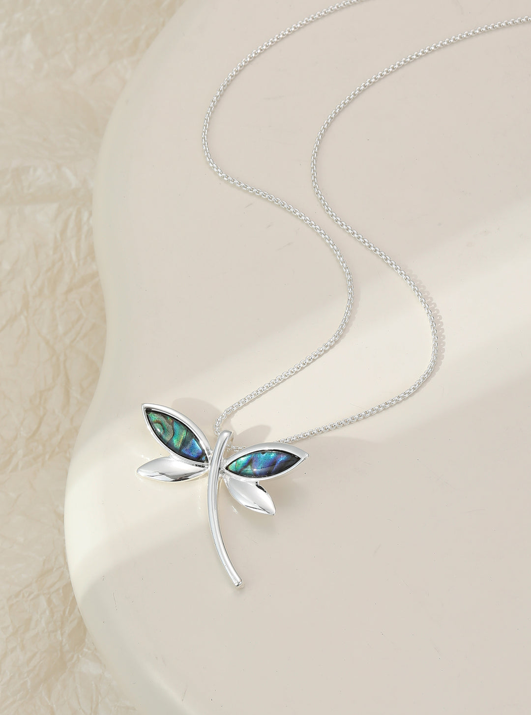 Abalone Dragonfly Necklace