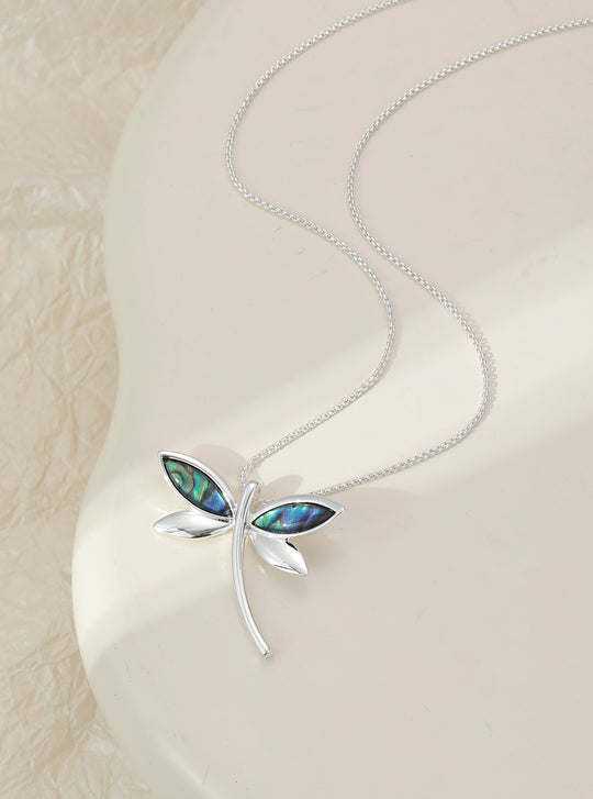 Abalone Dragonfly Necklace
