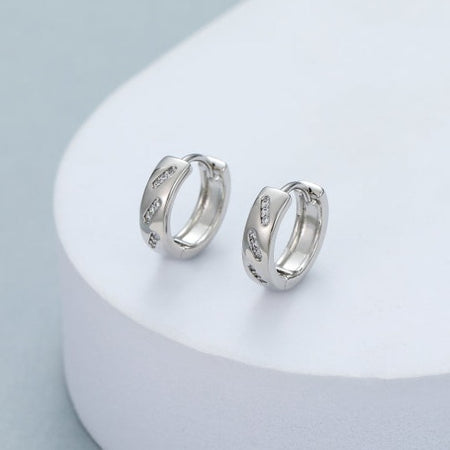 Diamante Hoop Earrings