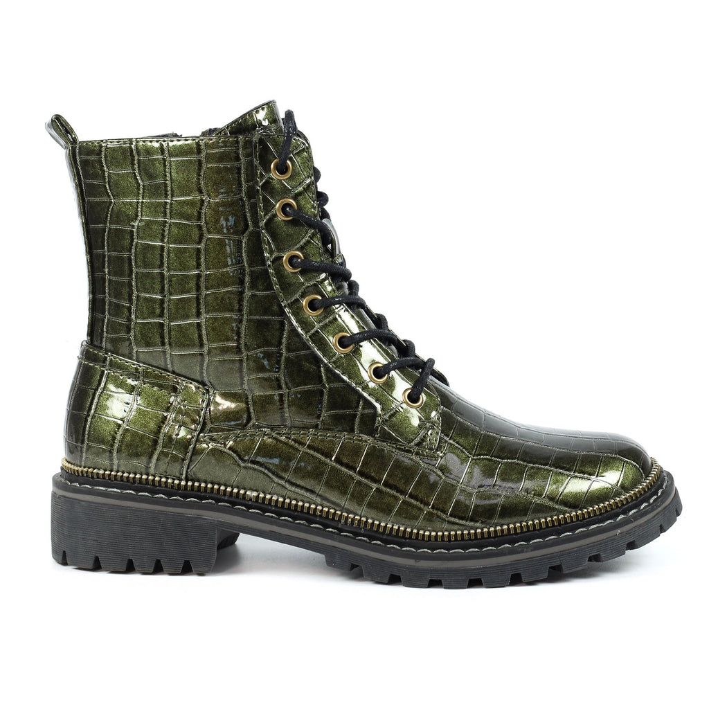 Croc skin ankle boots online