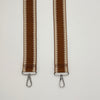 Fabric Adjustable Straps — Tan & Cream Ladder weave