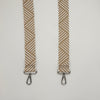 Fabric Adjustable Straps — Gold ZigZag