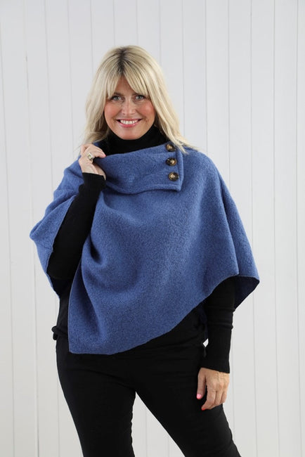 Mia Tui Button Neck Poncho