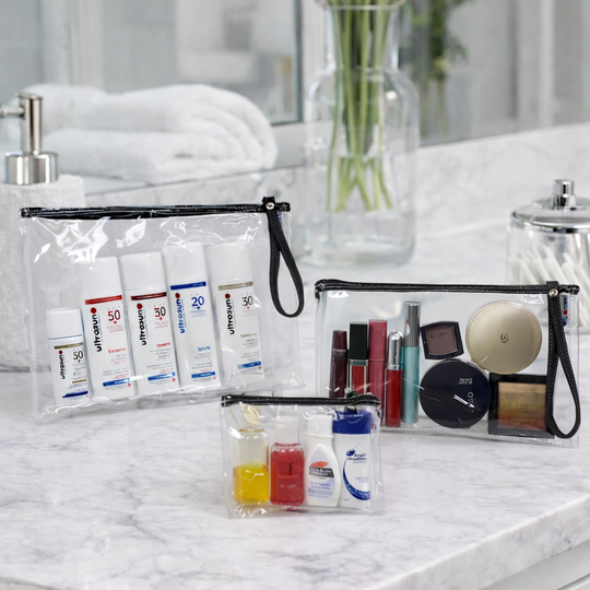 Mia Tui Cosmetic bag / Makeup Bag Set of 3 PVC Bags
