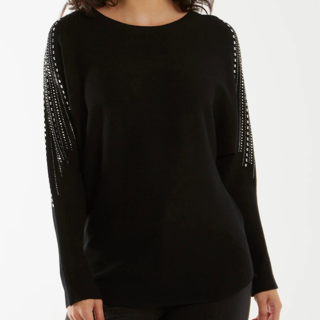 Mia Tui Embellished Sleeve Knit Jumper ✨