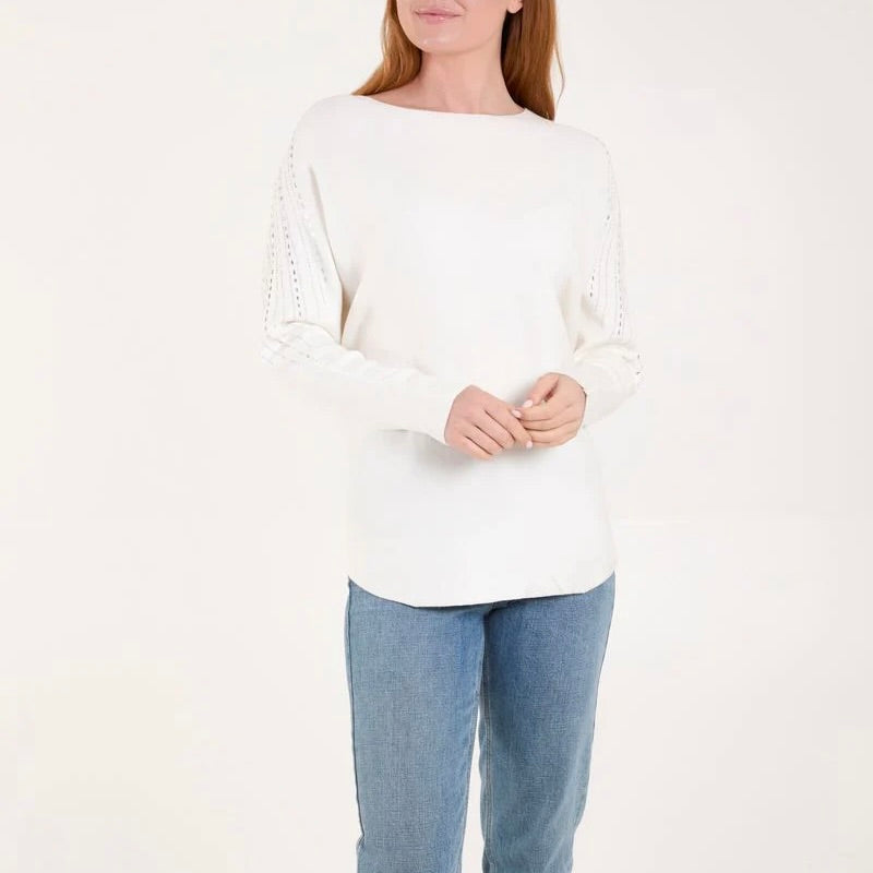 Mia Tui Embellished Sleeve Knit Jumper ✨