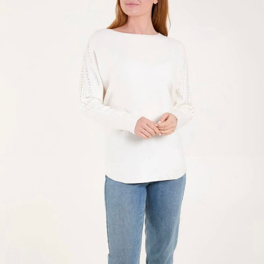 Mia Tui Embellished Sleeve Knit Jumper ✨