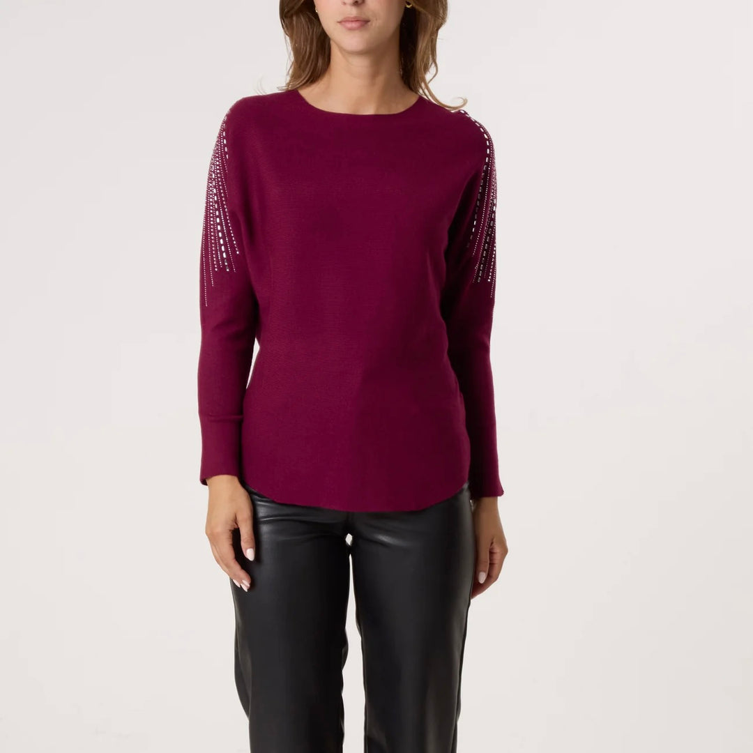 Mia Tui Embellished Sleeve Knit Jumper ✨