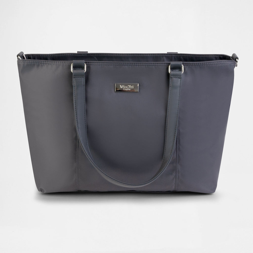 The Jet - Travel Tote Bag - Outlet in stylish dark gray with dual handles and spacious design, perfect for airline travel.