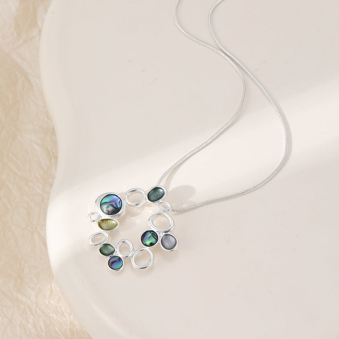 Mia Tui Jewellery Abalone Cluster Pendant Necklace