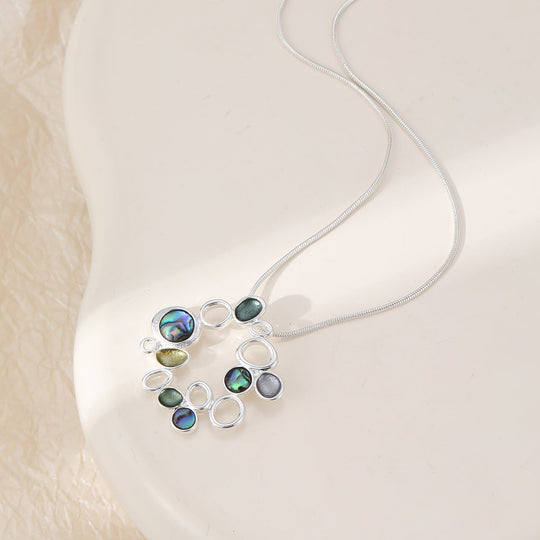 Mia Tui Jewellery Abalone Cluster Pendant Necklace