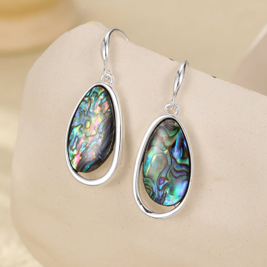 Mia Tui Jewellery Abalone Shell Teardrop Earrings
