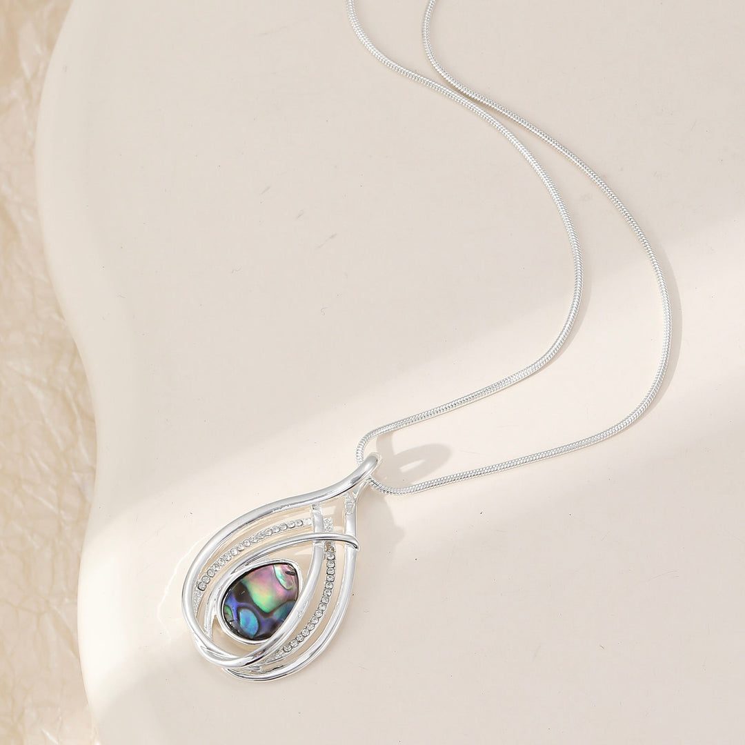 Mia Tui Jewellery Abalone Teardrop Pendant Necklace