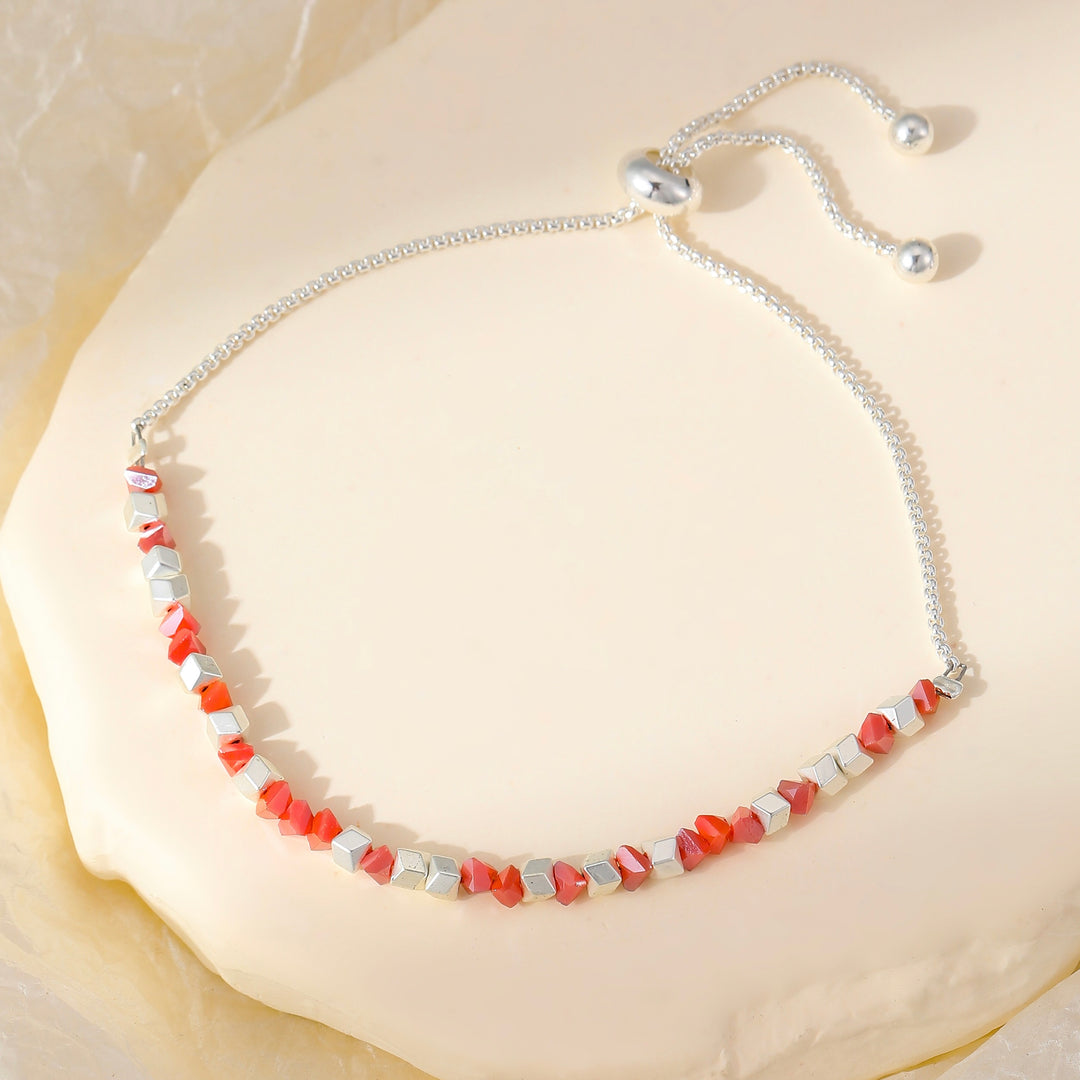 Mia Tui Jewellery Coral Bead Adjustable Bracelet
