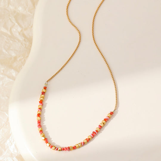Mia Tui Jewellery Coral Bead Necklace