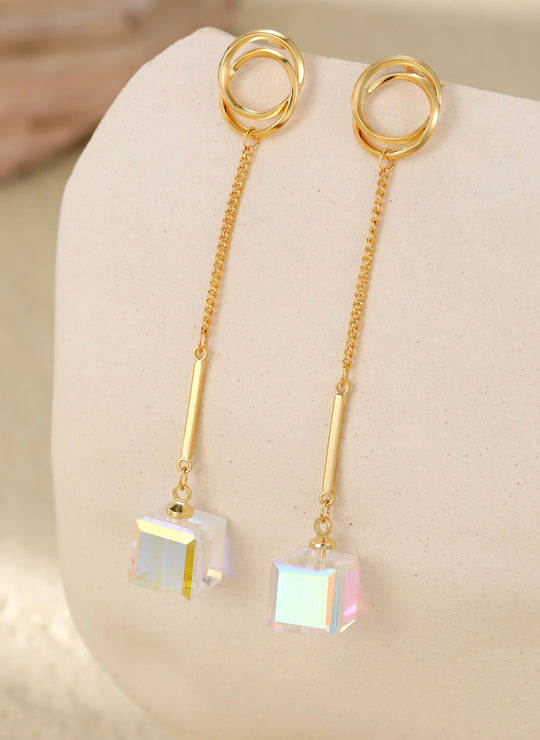 Mia Tui Jewellery Crystal Cube Drop Earrings ✨💎