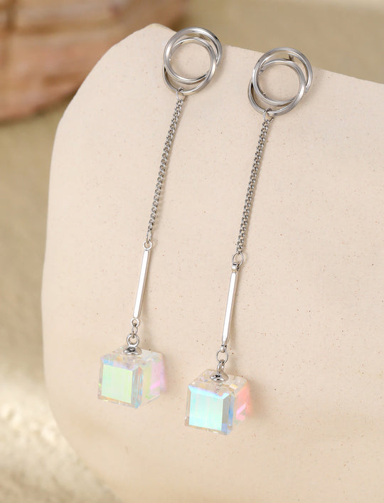 Mia Tui Jewellery Crystal Cube Drop Earrings ✨💎