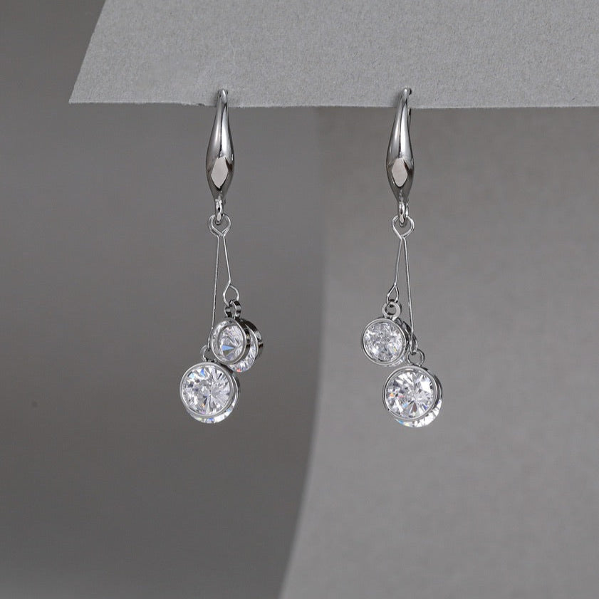 Mia Tui Jewellery Double Crystal Drop Earrings ✨💫