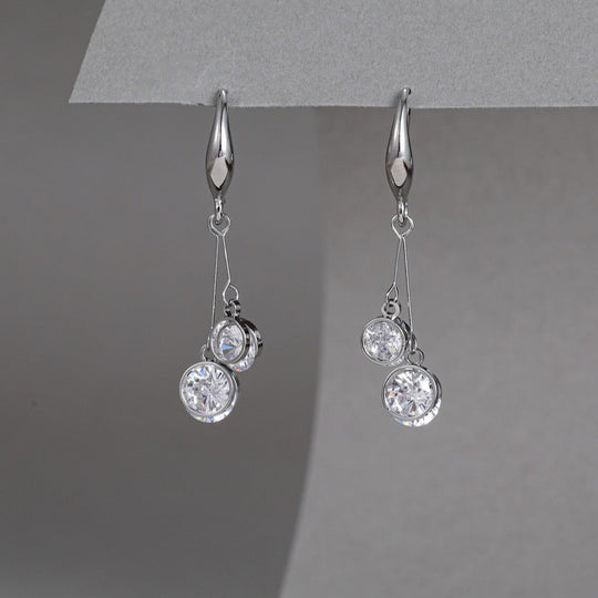 Mia Tui Jewellery Double Crystal Drop Earrings ✨💫