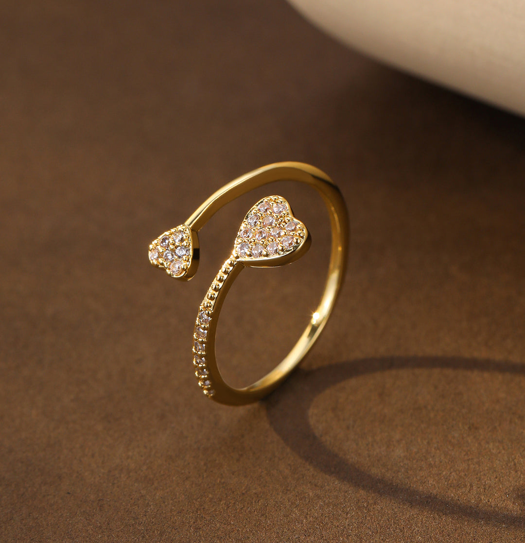 Mia Tui Jewellery Double Heart Ring