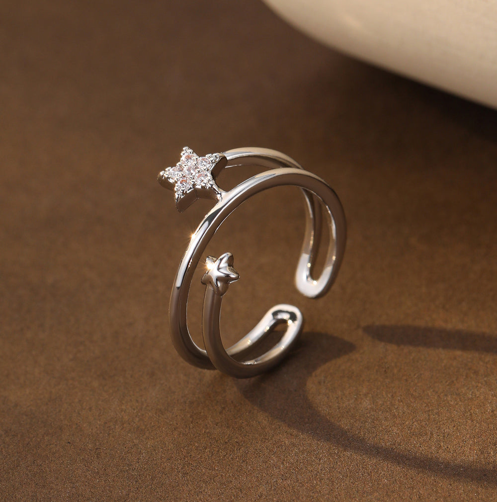 Mia Tui Jewellery Double Star Ring