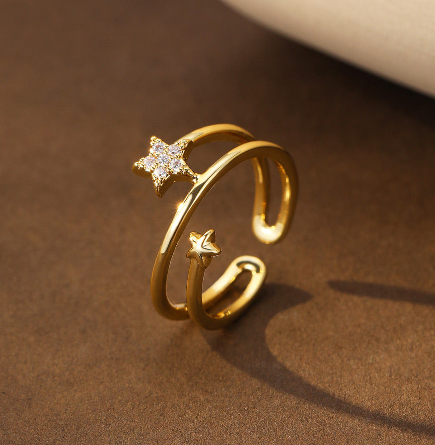Mia Tui Jewellery Double Star Ring
