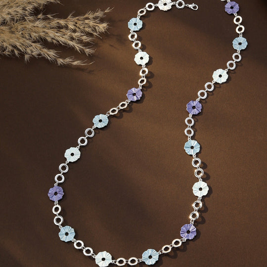 Mia Tui Jewellery Enamel Bloom Long Necklace