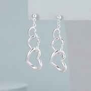 Mia Tui Jewellery Heart Chain Earrings