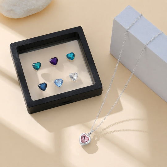 Mia Tui Jewellery Interchangeable Heart Charm Necklace