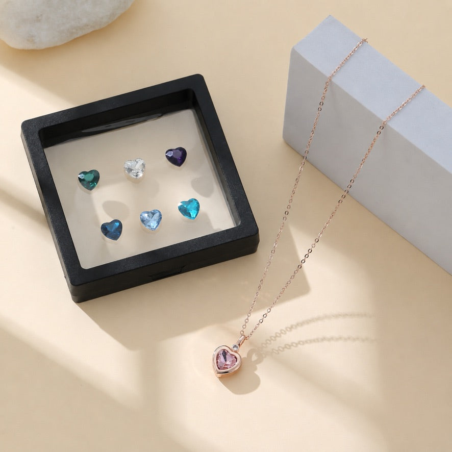 Mia Tui Jewellery Interchangeable Heart Charm Necklace