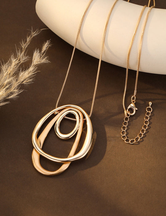 Mia Tui Jewellery Interlocking Oval Long Necklace