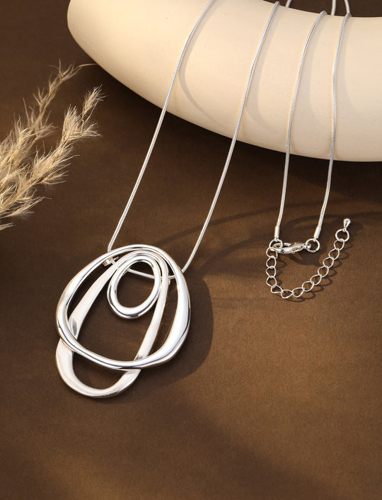 Mia Tui Jewellery Interlocking Oval Long Necklace