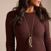 Mia Tui Jewellery Layered Curve Pendant Necklace