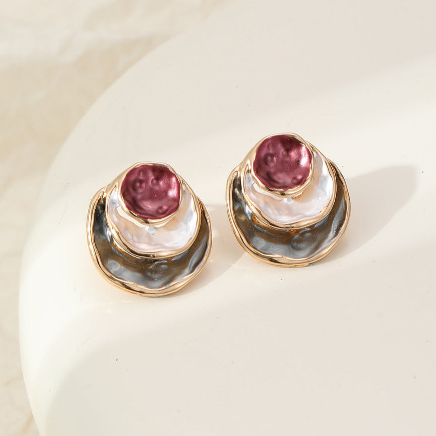 Mia Tui Jewellery Multi-Layer Enamel Earrings 🌙✨