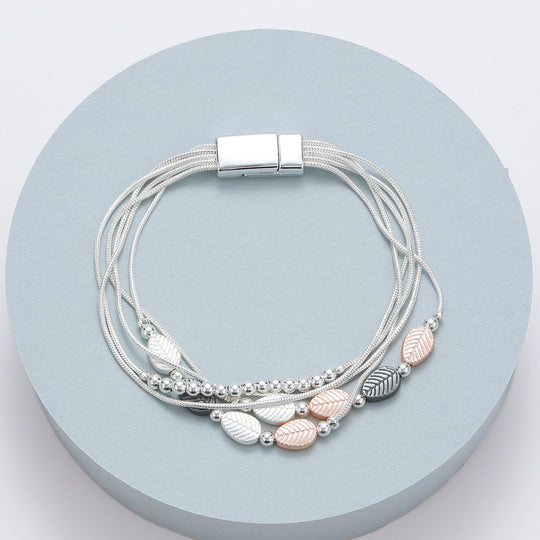Mia Tui Jewellery Multi-Strand Leaf Bracelet