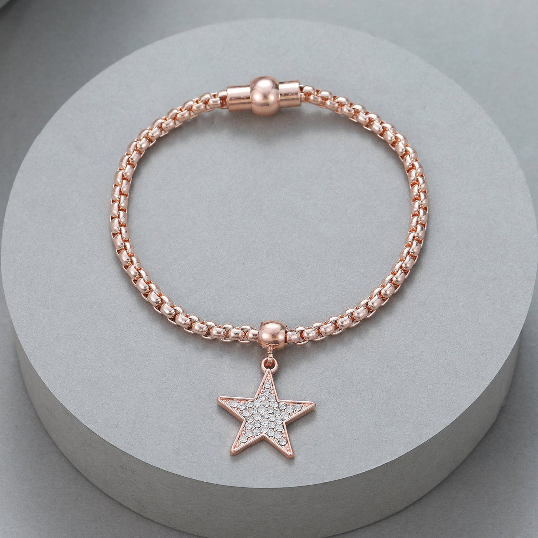 Rose Gold Sparkle Charm Bracelet โจ โ Mia Tui