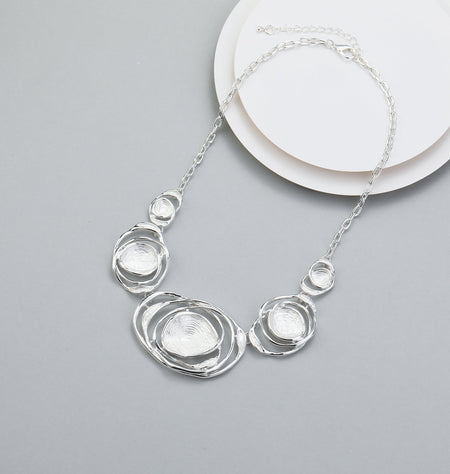 Mia Tui Jewellery Silver Abstract Swirls Necklace