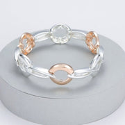 Mia Tui Jewellery Silver and Rose Gold Circles Bracelet
