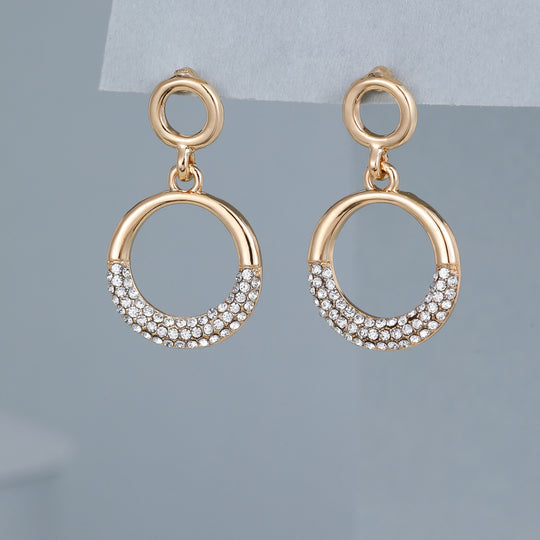 Mia Tui Jewellery Sparkle Circle Drop Earrings