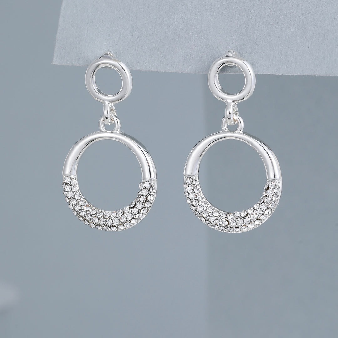 Mia Tui Jewellery Sparkle Circle Drop Earrings