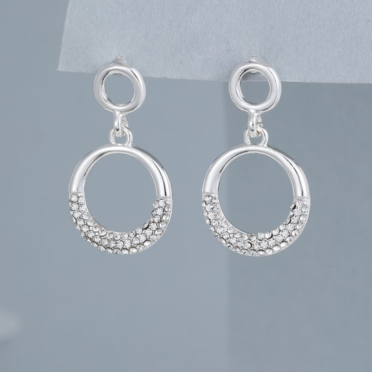 Mia Tui Jewellery Sparkle Circle Drop Earrings