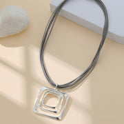 Mia Tui Jewellery Squares Cord Necklace