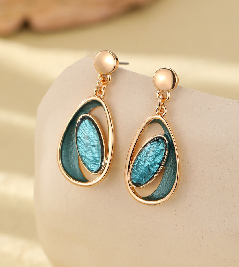 Mia Tui Jewellery Teal Drop Earrings